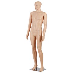 72″H Male Mannequin Full Body PP Realistic Display Head Turns Dress Form w/Base