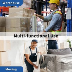 18″ x 1500′ 80 Ga 4 Rolls Pallet Wrap Non Stretch Film Hand Shrink Wrap 1500FT
