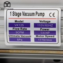 3 CFM 110V / 60HZ AC Manifold Gauge Set Air Vacuum Pump HVAC & R134A Kit