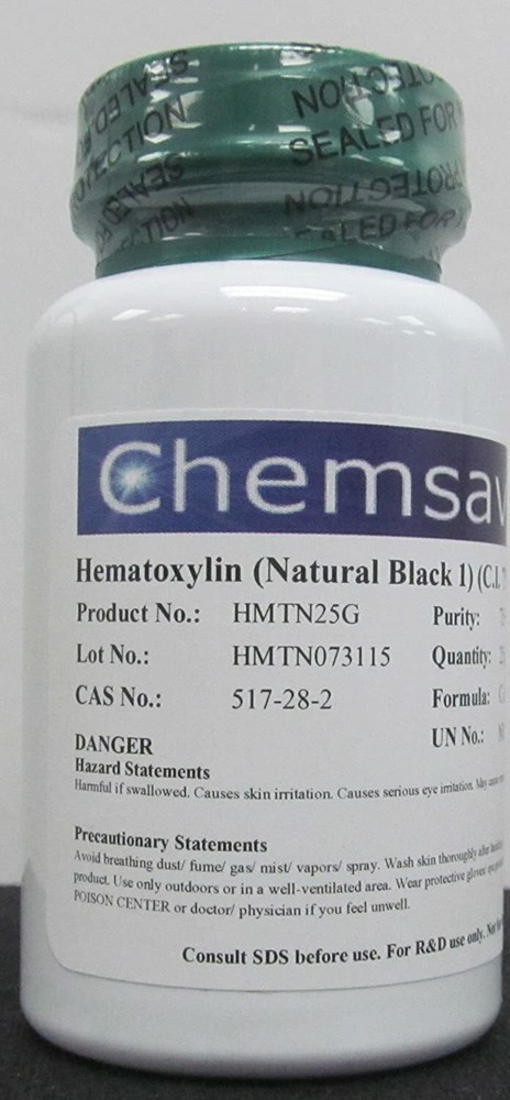 Hematoxylin (Natural Black 1) (C.I. 75290), for Microscopy, 75+%, 25g