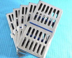 NEW 5 DENTAL AUTOCLAVE STERILIZATION CASSETTE RACK BOX TRAY FOR 7 INSTRUMENTS
