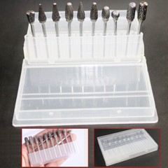 10PCS Tungsten Carbide Dental Cutter Kit Acrylic Burs Lab Tooth Drill 2.35mm US