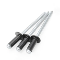 POP RIVETS DOME HEAD OPEN END BLIND ALUMINIUM BLACK 2.4mm 3.2mm 4mm 5mm
