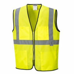 Portwest US380 Tampa Hi-Vis Reflective Safety Work Zipper Cooling Mesh Vest ANSI