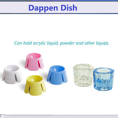 Dental Glass Dappen Dish To Hold acrylic liquid, powder, liquids, Blue or Clear