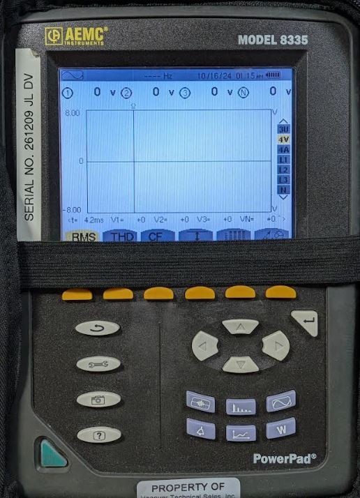 AEMC 8335 PowerPad II Power Quality Analyzer 3 Phase 4 Channel + 4 24″ Flex CTs