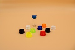 Flexible Combo Size 3ml & 5/10/20ml Vial Caps – Set of 10 – Assorted Colors