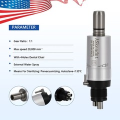 ASkeadnt Dental Low Speed Handpiece Air Motor E-type 4 Holes Micromotor FX UPS