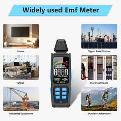 3in1 Electromagnetic EMF Meter HF RF Detector 8GHz Electric Magnetic Field Test