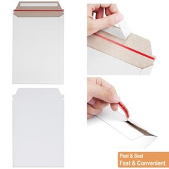 Rigid Mailers 9×12 Inch 100 PCS White Lightweight TearResistant Photo
