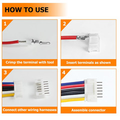 640PCS JST PH 2.0Mm Connector Kit Ph2.0Mm Adapter Cable Terminal Connectors Set