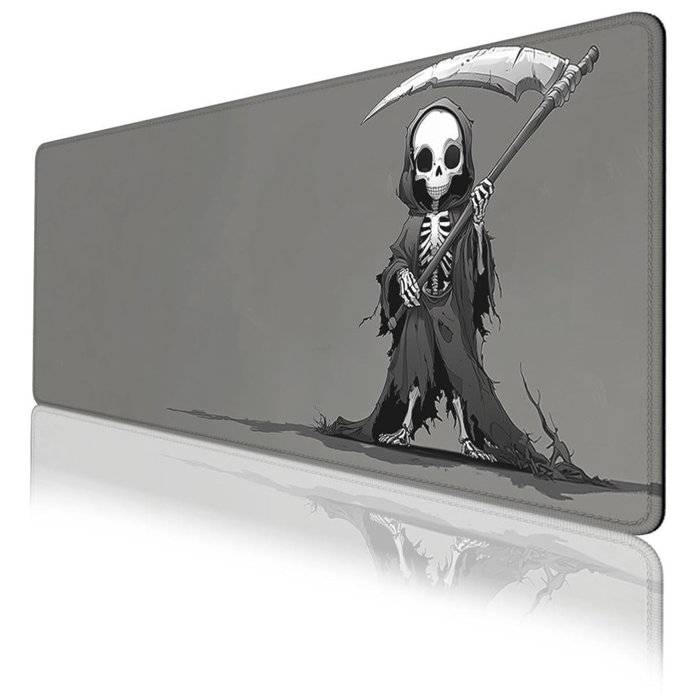 Cute Death Gaming Mouse Pad Cartoon Grim 31.5L x 11.8W inches,