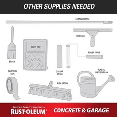 Rust-Oleum 225380 1-Gal Battleship Gray Satin Concrete Floor Paint – 2-Pack