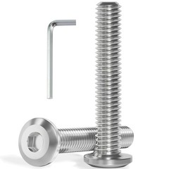 VGBUY M6-1.0 x 60 mm 28Pcs Flat Head Hex Socket Cap Screws Bolts,304 Stainles…