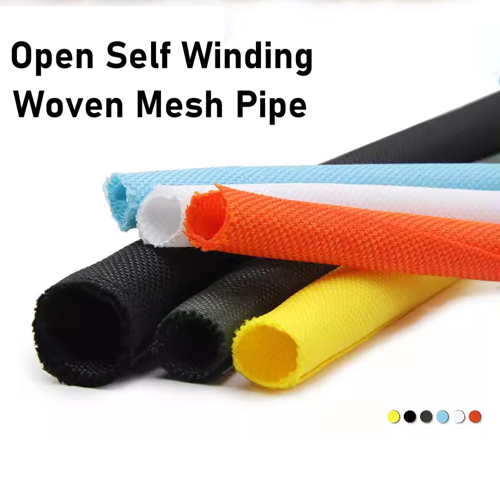 Braided Split Cable Wire Sleeve Self-WRAP Wire Harnessing Sheathing 5mm – 50mm