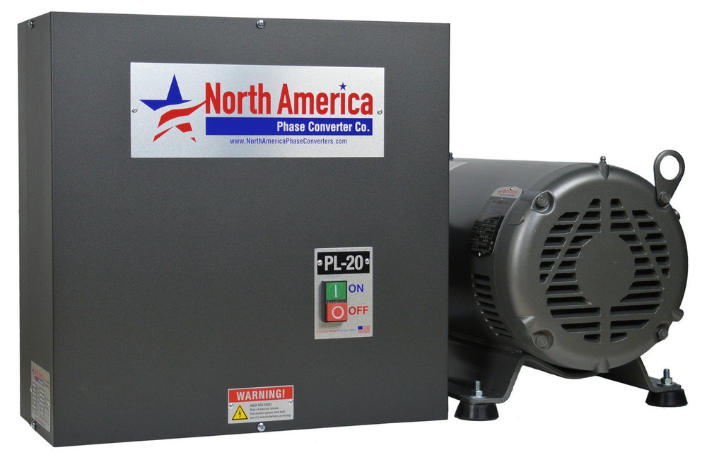 PL-20 Pro-Line 20HP Rotary Phase Converter – Built-In Starter, Made In USA