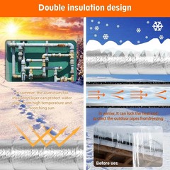 Pipe Insulation Wrap – 2″ Wide X 33 Ft Outdoor Pipe Foam Insulation Tape Self Ad