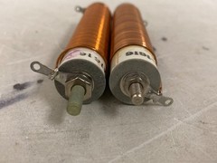 Lot of 2 Vintage Copper Wire Inductor Coils A-1616 Tube Radio Amplifier Parts