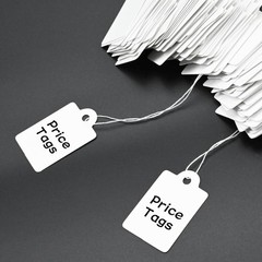220 Pack White Price Tags with String Attached Marking Price Tags Price Labels D