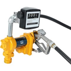 12V Fuel Transfer Pump 20GPM DC Gasoline for Gas Diesel Kerosene w/ Flow Meter