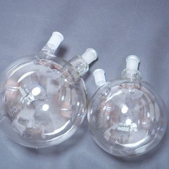 Lab glass round bottom boiling flask 2-neck 24/40 joints 5000 ml 2000 ml 24/40