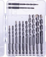 NordWolf 12-Piece Metric Masonry 4, 5, 5.5, 6, 6.5, 7, 8, 10 millimeters