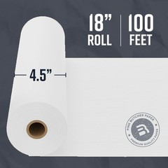 Bryco Goods White Kraft Butcher Paper Roll – 18″ x 1200” (100 ft) – Uncoated, Un
