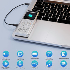 136GB Digital Voice Recorder with Playback,9000 Hours Audio Recording Device,Voi