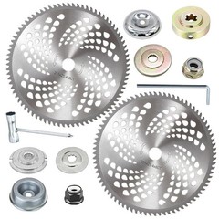 10″ x 80T Carbide Tipped Blades,2Pack 80 Tooth Brush Cutter Blade for Weed Ea…