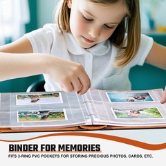 Leather 3 Ring Binder Fits 8.5″x11″ Letter Size Paper, 1 Inch Round Ring Bind…