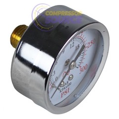 2 Air Compressor Pressure Hydraulic Gauges 2″ Face Back Mount 1/4″ NPT 0-300 PSI