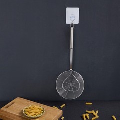 Eisinly Strainer Skimmer Spoon for Cooking and Frying, 6.3 Inches, Silver
