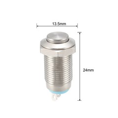 Momentary Metal Push Button Switch 10mm Mounting Dia 1NO 1NC COM DC30V 0.1A