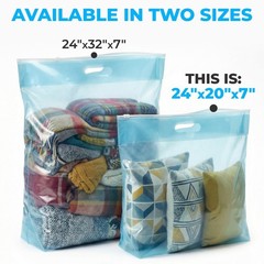 Large 24″ x 20″ Slider Zip Lock Bags – Heavy Duty 3.5 mil, 24 Pack, Easy-Slide C