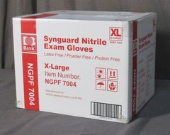 * 500 Pairs; SYNGUARD NGPF-7004 XL Nitrile Latex/Powder-Free Exam Gloves