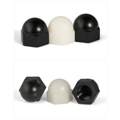 Black White Nylon Acorn Nuts Plastic Hex Dome Nut M3 M4 M5 M6 M10 M12 DIN 1587
