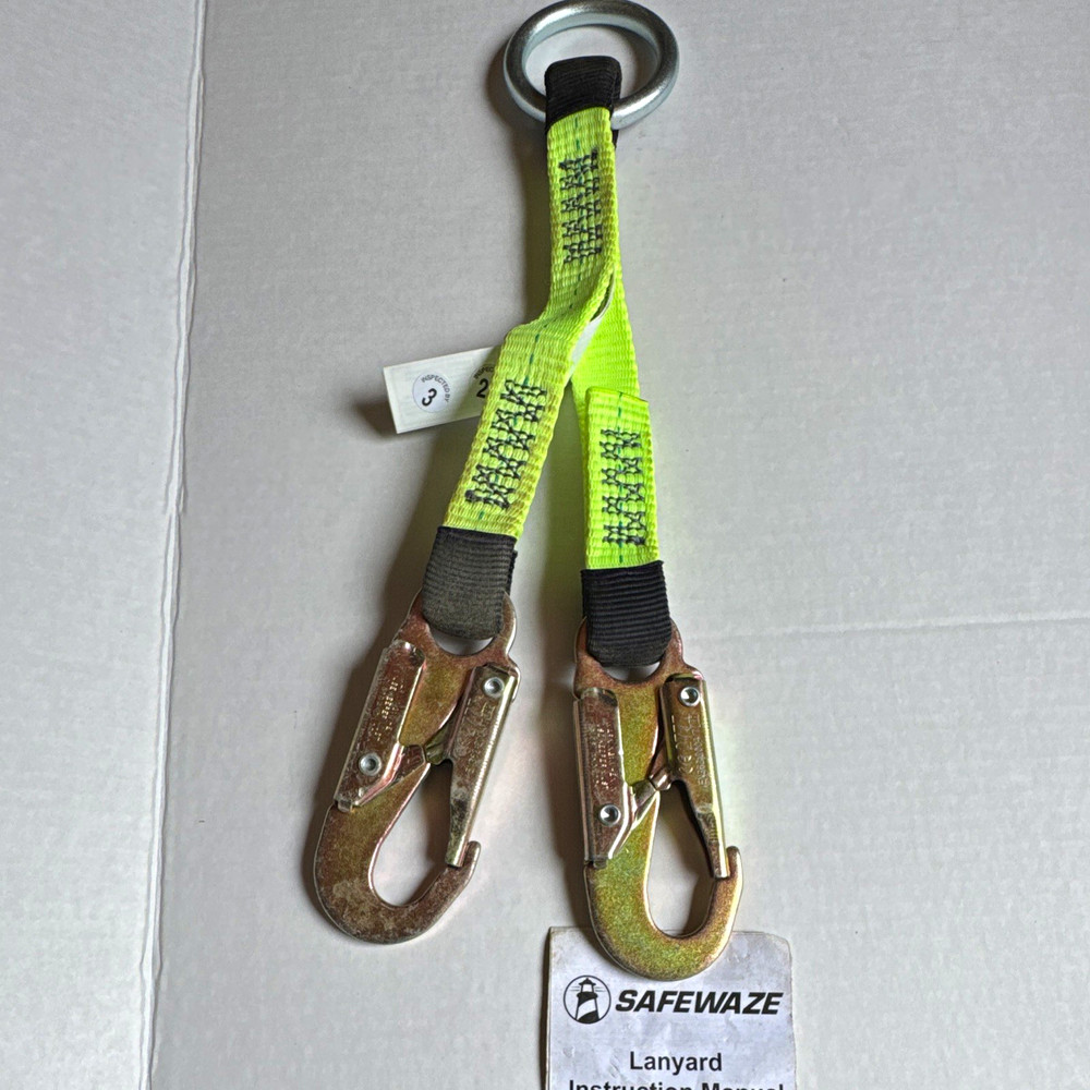 SafeWaze PC-070-W 18 in Web Positioning Lanyard w/ Snap Hooks & O-Ring