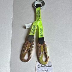 SafeWaze PC-070-W 18 in Web Positioning Lanyard w/ Snap Hooks & O-Ring