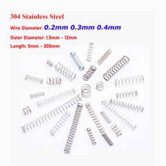 Wire Dia 0.2/0.3/0.4mm Compression Spring 304 Stainless Steel Pressure Springs