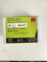 #6 x 1-5/8 Drywall Screws, Coarse, Sharp Point Black Phosphate, 1 LB