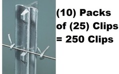 (10) packs Dare Products # 440 25 Count Studded T-Post Wire Fence Clips