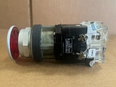 HT8FBRBV7 40MM HEAD PUSH-PULL PB, RED, 120V,BULB 30MM HOLE W/