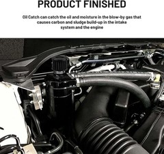 350ml Aluminum Oil Catch Can 2-Port Oil Separator Tank Compatible with Ford F…