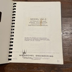 Weinschel Engineering VM-3 Attenuator & Signal Calibrator Instruction Manual