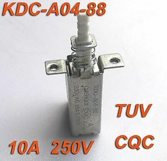 5Pcs Hi Quality 10A 250V AC SPST 2 Pins Push Button Power Switch KDC-A04-88 TUV