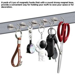 5/10Pcs Dia Strong Magnetic Hook Hanger N38 Neodymium Clamping Magnet Hooks Base