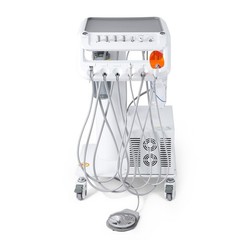 Unidad de entrega portatil succión jeringa compresor de aire dental 4 hoyos USA
