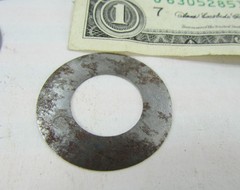 Lot 100 Thin Steel Flat Shim Washers .555″ ID x 1.033″ OD x .008″ Thick, RUSTY