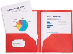 Blue Summit Supplies-Multicolor Two Pocket Plastic Folders-6 Pack