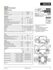 Secop NF11FX R134a Hermetic Refrigeration Compressor 1101 BTU LBP 4164 BTU HBP
